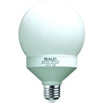 20 LAMPADE COMPATTE FLUORESCENTI MAUS MOD. GLOBO 30W 2700K E27 CLASSE ISOLAMENTO II ACCENSIONE IMMEDIATA - 