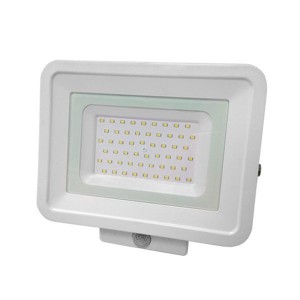 PROIETTORE IP 65 BIANCO 50 W CON SENSORE 4850 LUMEN 220 X 155 X 25mm 6400K - 586