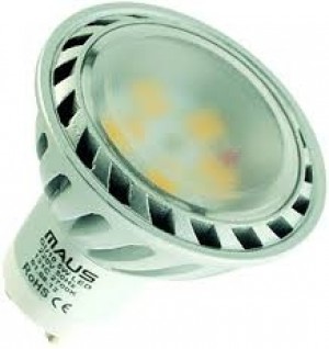 131 LAMPADE A LED MAUS MOD. DICROICA VETRINO OPACO ANGLE 120° 5W GU10 2700K - 440 LUMEN - 131